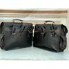 Leather 2 Luggage (Extra Large Black Bags) Motorcycle Side Saddlebags