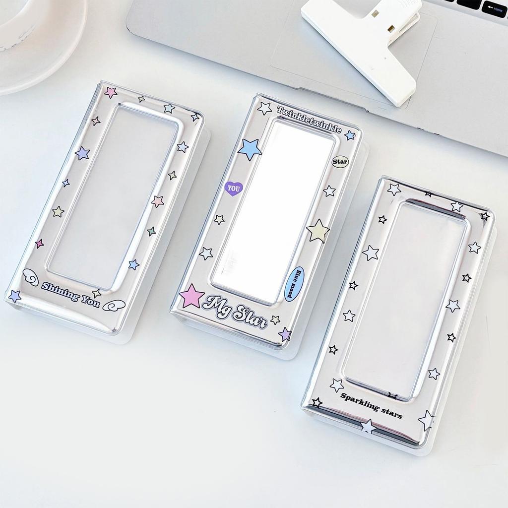 Colorful Star Pattern Photocard Holder Binder Photo Booth Frame Album Photo Strips Book for Organizing and Displaying
