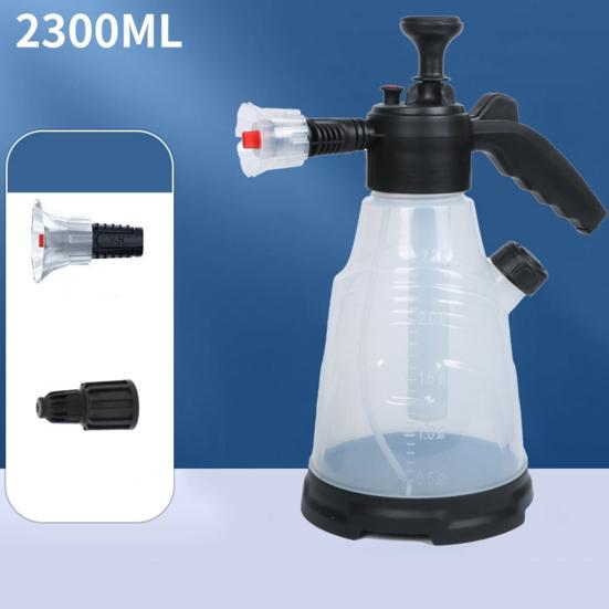 Pistolet pianowy do mycia samochodu z 2 dyszami Pojemność 2,3 l Podlewanie roślin Czyszczenie Ręczny pistolet pianowy Myjka ciśnieniowa Butelka do spryskiwania