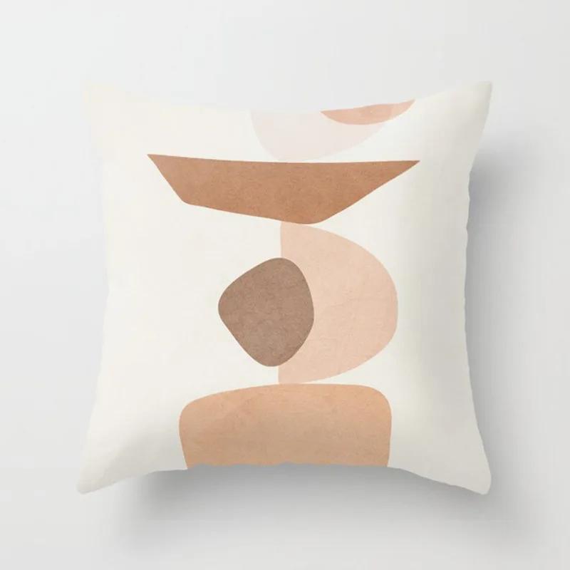 45x45cm Modern Abstract Geometric Color Stitching Decorative Pillow Cover Bed Sofa Office Seat Hotel Cushion Home Decor