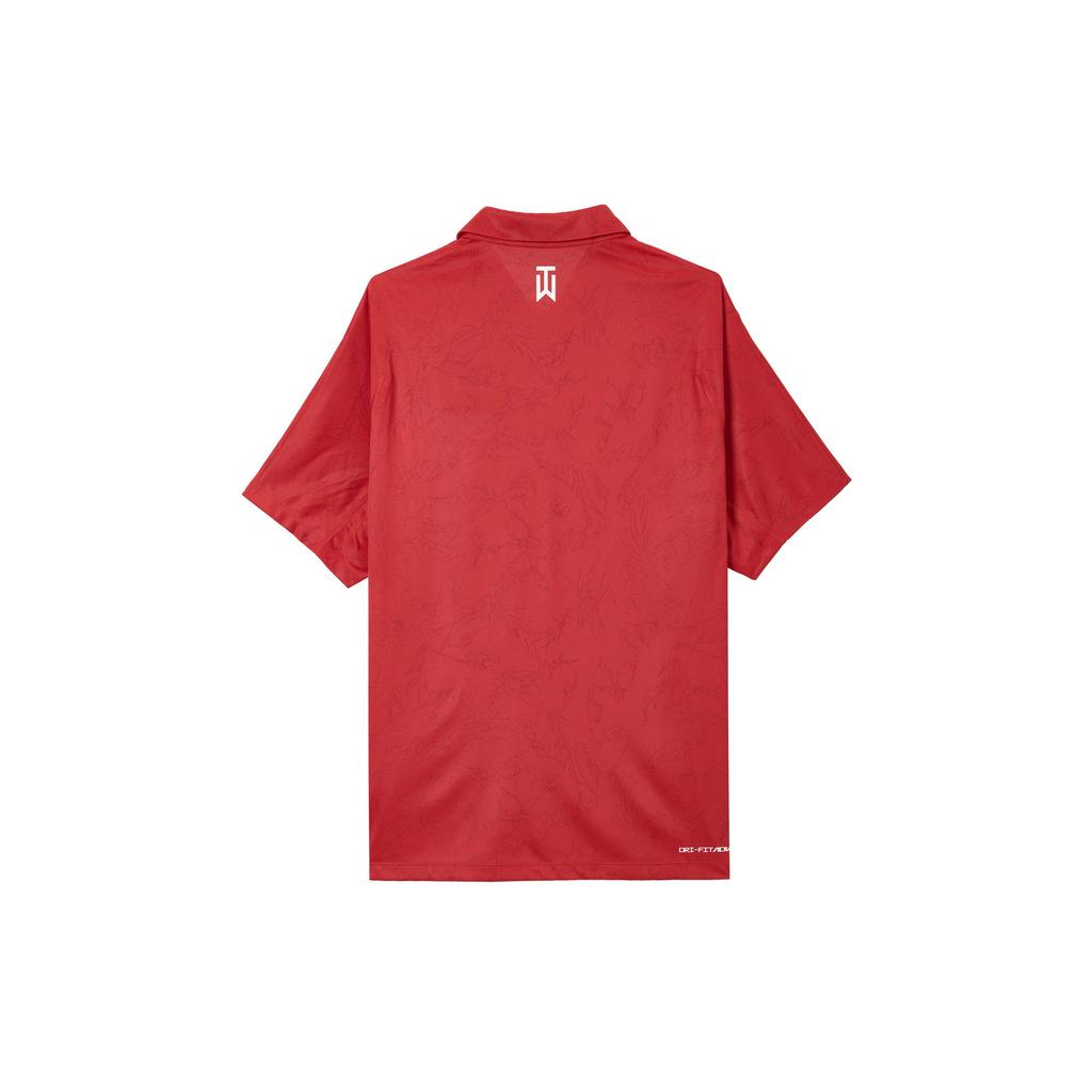 Nike Polo Shirts Men's Red Polo Collar Moderate Straight Fit DZ5381-687