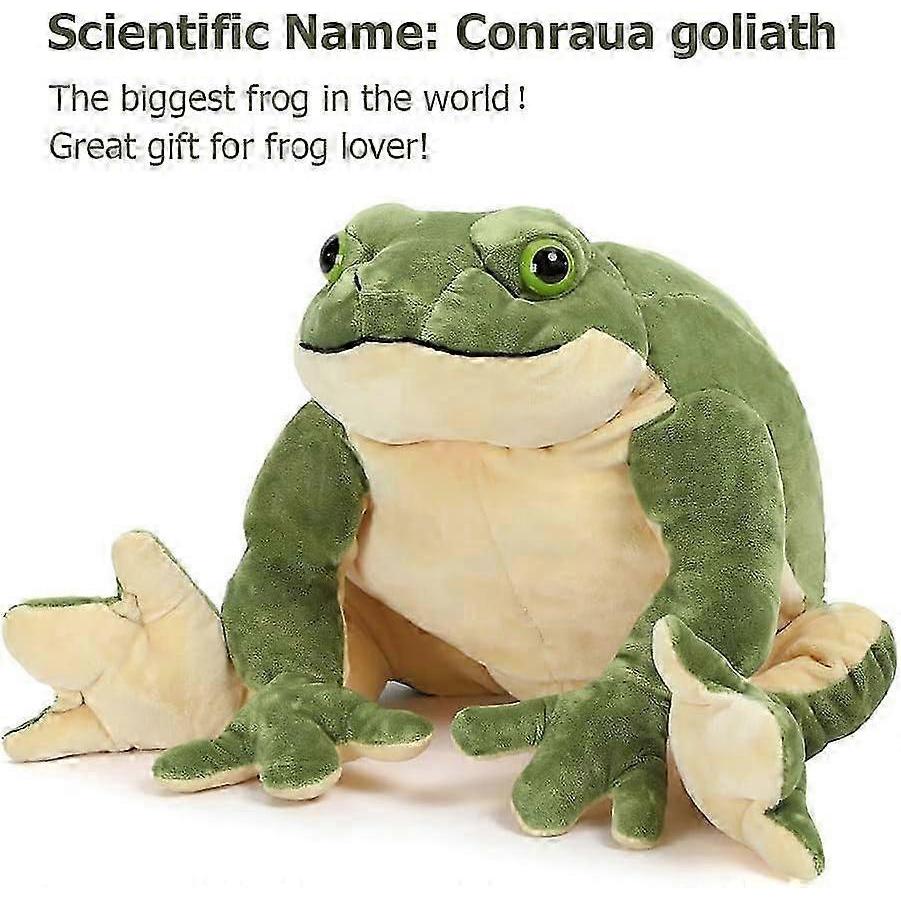 Riesen Frosch Stofftier Frosch Plüsch, Großer Stoff Frosch Plüsch, Großes Stoff Kissen Grüner Frosch für Kinder, 22 Zoll