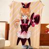 Anime S-Saint T-Tail Throw Flannel Throw Blanket, Lightweight Cozy, Durable Washable cute Cool