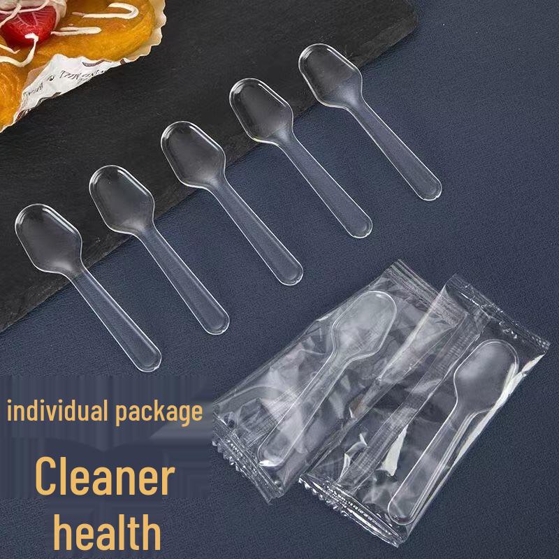 Disposable Transparent Dessert Spoons