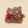 Rose Bear Plush Hug Pillow Perfect Party Favor for Kids Birthday Cute Bouquet Doll Valentine Day Children Day Plush Gifts