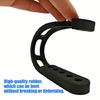 Boat Ladder Securing Strap, Marine Telescopic Ladder Black Rubber 5 Hole Strap for Replacement and Marine Maintenance