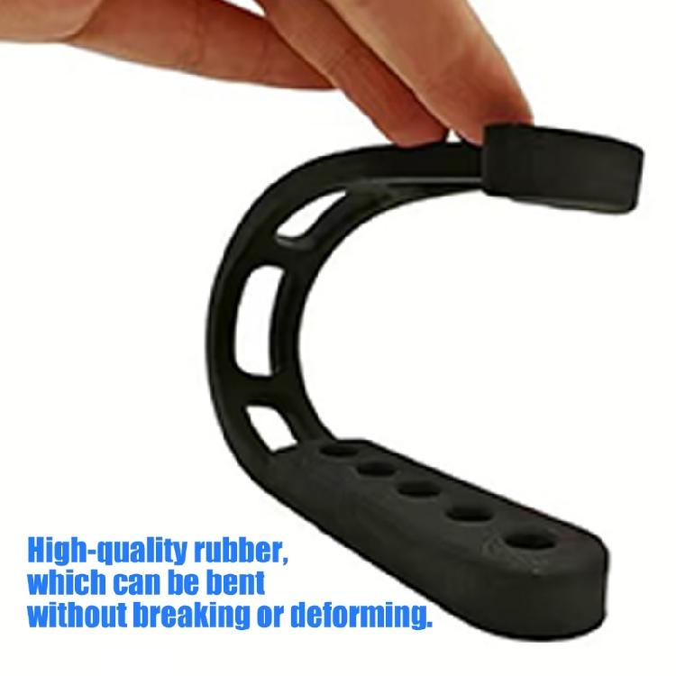 Boat Ladder Securing Strap, Marine Telescopic Ladder Black Rubber 5 Hole Strap for Replacement and Marine Maintenance