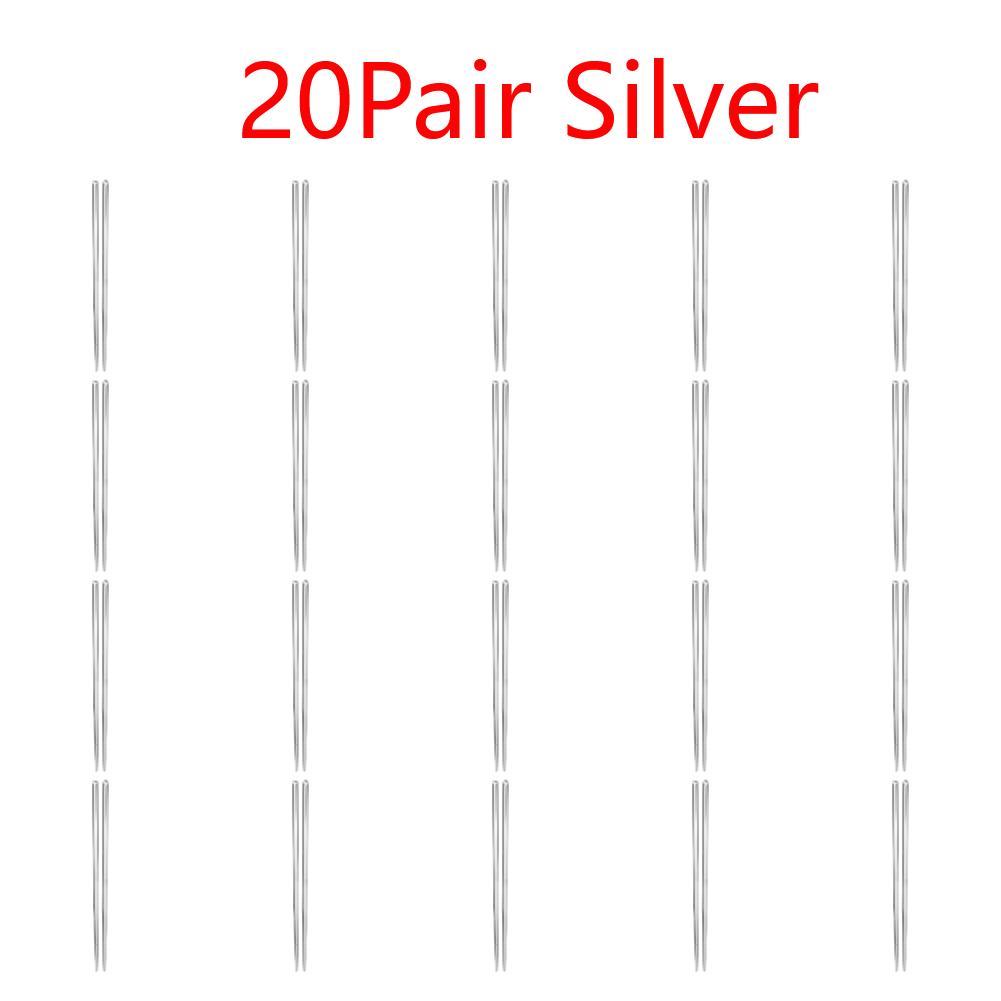 Stainless Steel Reusable Chopsticks Portable Colorful Environmental Protection Food Sticks Anti-skid  Kitchen Tableware Dishware