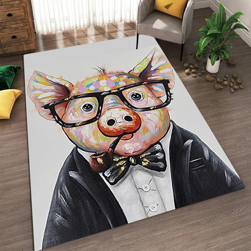 Nordic Countryside Style Carpet Bedroom Sofa Tea Table Tatami Cartoon Long Strip Home Living Room Floor Mat