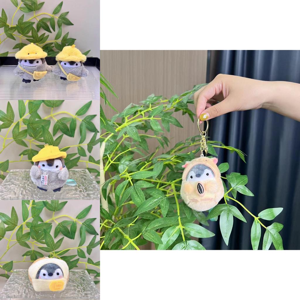 Soft And Cuddly Penguin Plush Keychain Featuring Charming Hat Design