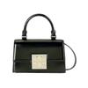 Tory Burch Bon Bon Metal Square Double T Logo Flap Removable Shoulder Strap Leather Mini Shoulder Crossbody Bag Women Bags Black 148865-001