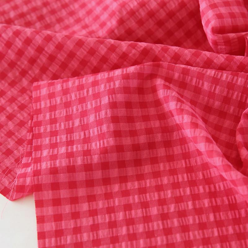 145x100cm Retro Nostalgic Plaid Fabric Yarn-Dyed Polyester Cotton Linen Coarse Fabric For Diy Clothes Dress Skirt Tablecloth 1M