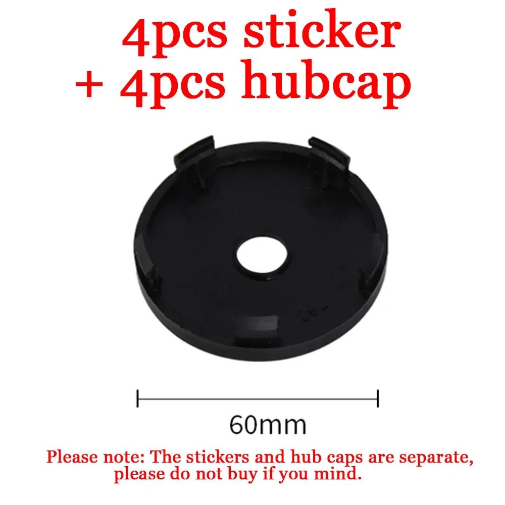 4 Stück 56/60/65/68mm Auto Radmitte Nabenabdeckungen Nabenkappe Dekor Aufkleber für BMW M F31 F34 F32 E52 E53 E60 E90 E91 E92 E93 F01 F30