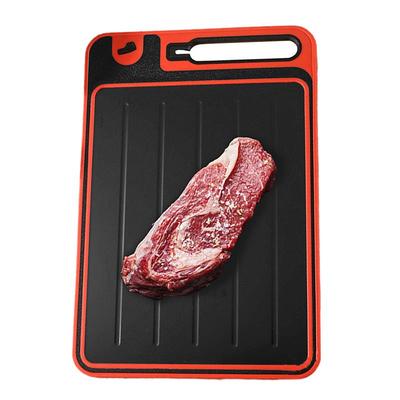 Defrost Tray Cutting Board Stable Chopping Board For Kitchen Household Defrosting Tray For Meat With Cutting Board And Sharpener