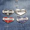 BTS Heart-shaped Badges, Retro Personalized BTS Member Name Brooches, "ARMY" Fan DIY Badges