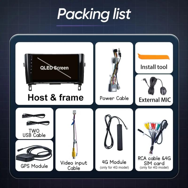 Android 14 Wireless CarPlay Auto Radio For Nissan Qashqai J11 X-Trail 3 T32 2013-2017 Car Multimedia Player GPS Stereo DSP WIFI