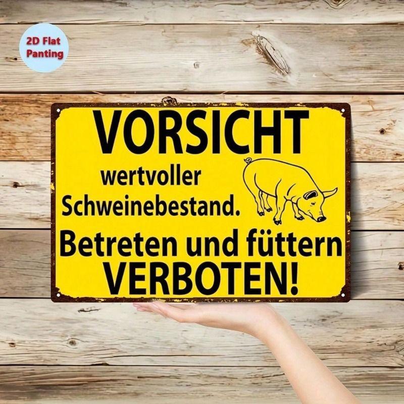 No Trespassing Sign 20x30cm Metal Wall Poster for Farm