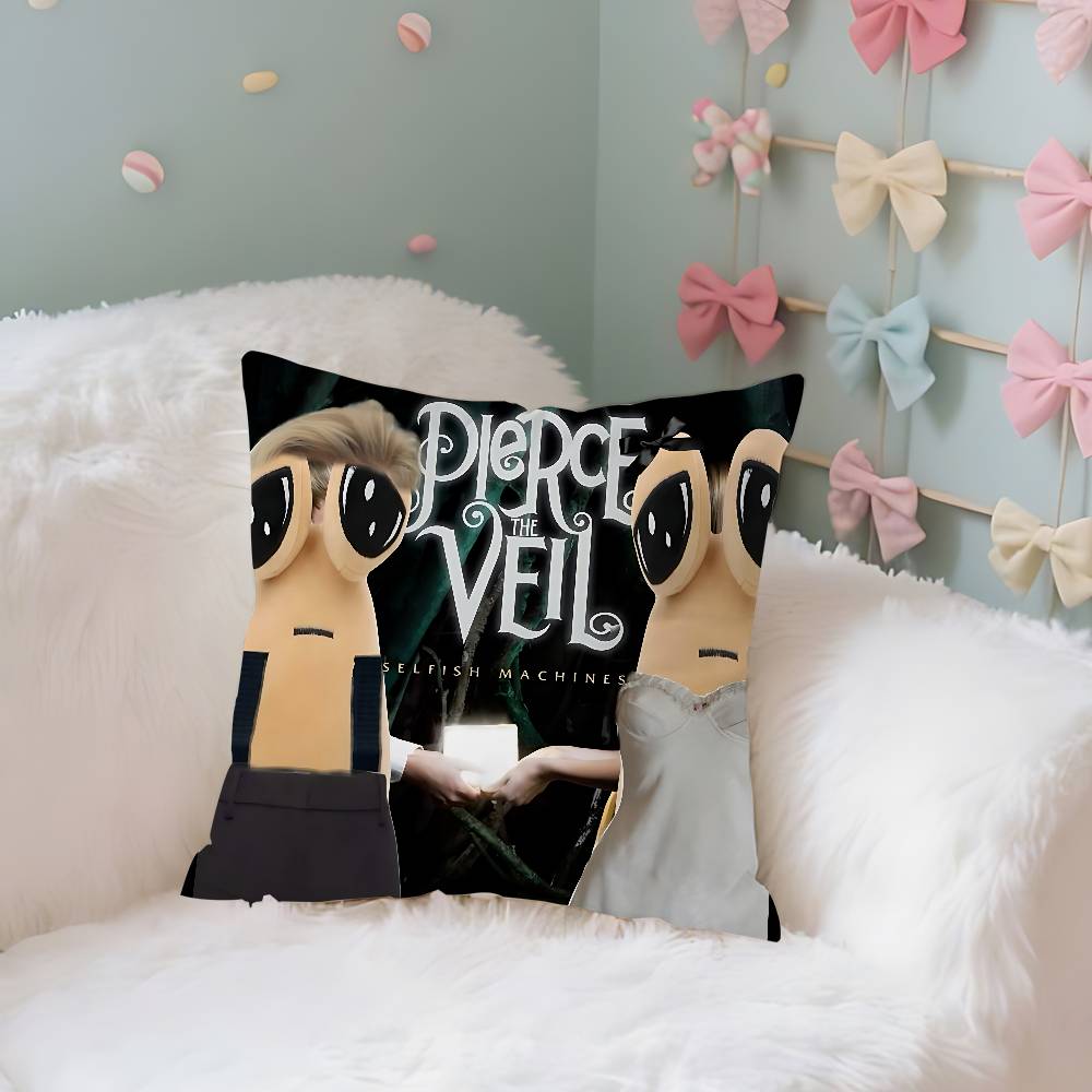 

PPierceThe S Case Plush Fabric Soft Pillowcase Double Sided Print Cushion Cover Household Gifts 40X40cm