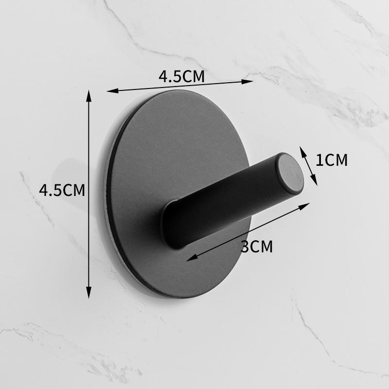 Traceless 304 Stainless Steel Adhesive Hook for Bathroom & Kitchen