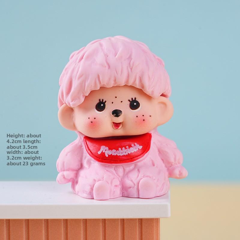 Cute, Adorable, Healing, Cute Figurine for Car Interior, Hollow Tabletop Decoration, Resin Cute Beads, Desktop Ornament 01