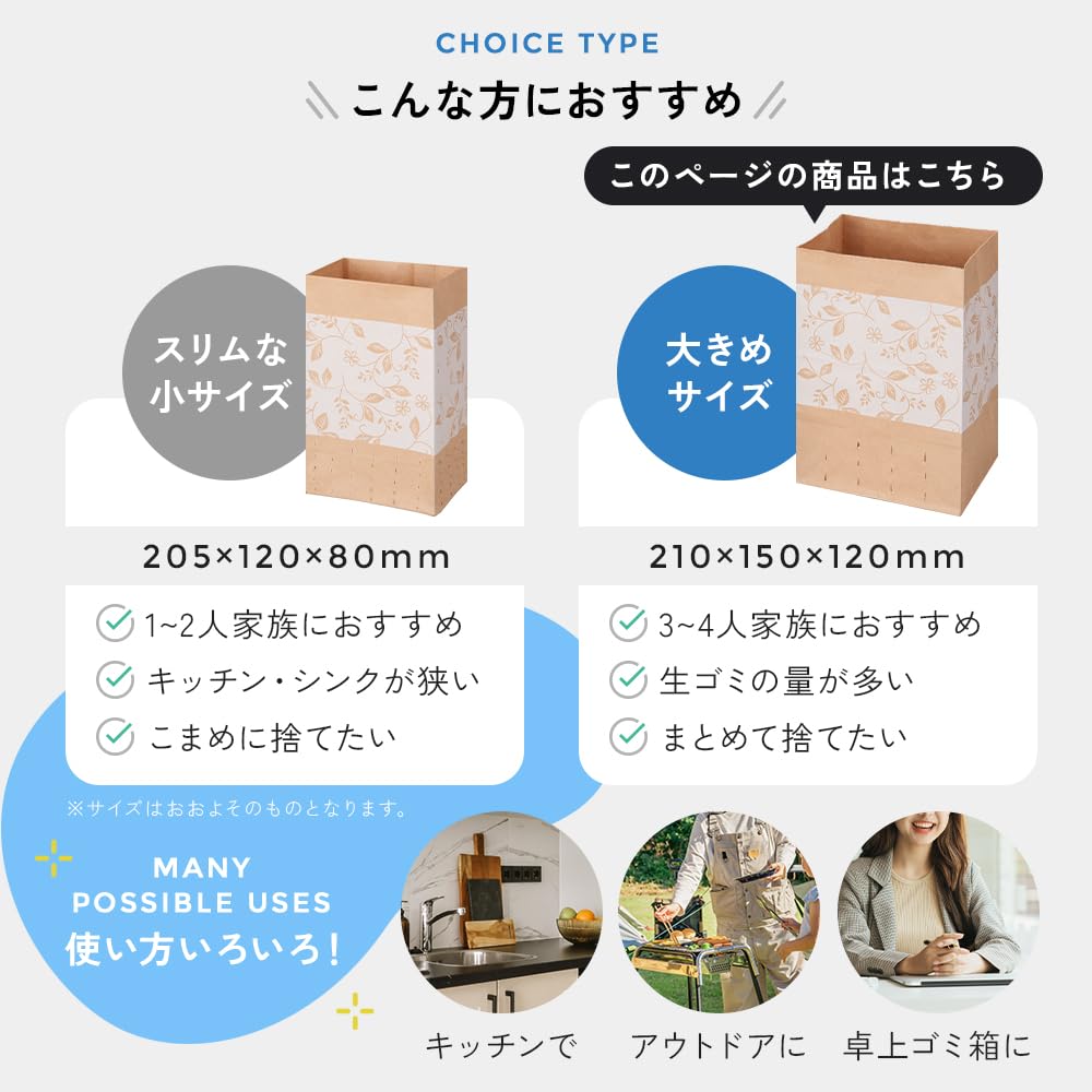 Aimedia Disposable Draining 160 Made In Waterproof Triangular Garbage Paper Squeeze and Dispose of Draining Elegant Pattern Bags, Count, Japan, Paper,