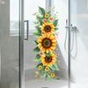 Spring Summer Flowers Window Clings Double Sided Tulip/Rose/Wildflowers in Vase Decals Anti-Collision Glass Door Stickers