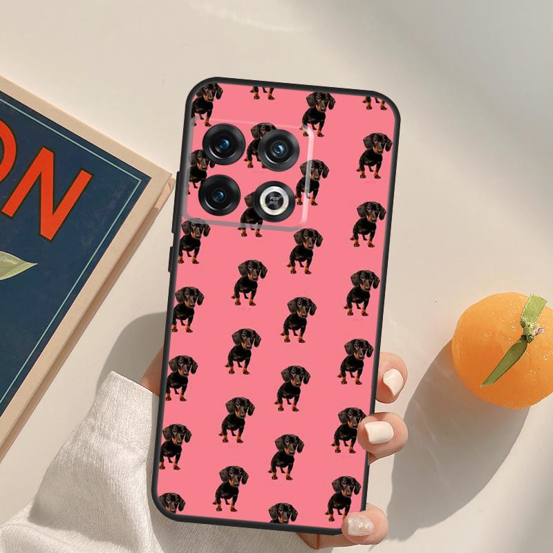 Cute Dachshund Sausage Dog Case For OnePlus 12R 13R 13T 10R 15 13 12 11 10T 8T Nord CE 4 3 2 Lite N20 N30 Nord 5 Cover