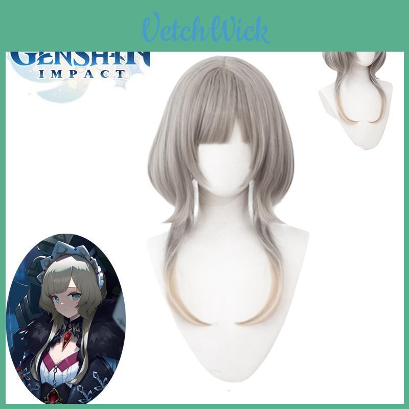 Genshin Impact Sandrone Cosplay Wig Gradient Short Hairpiece