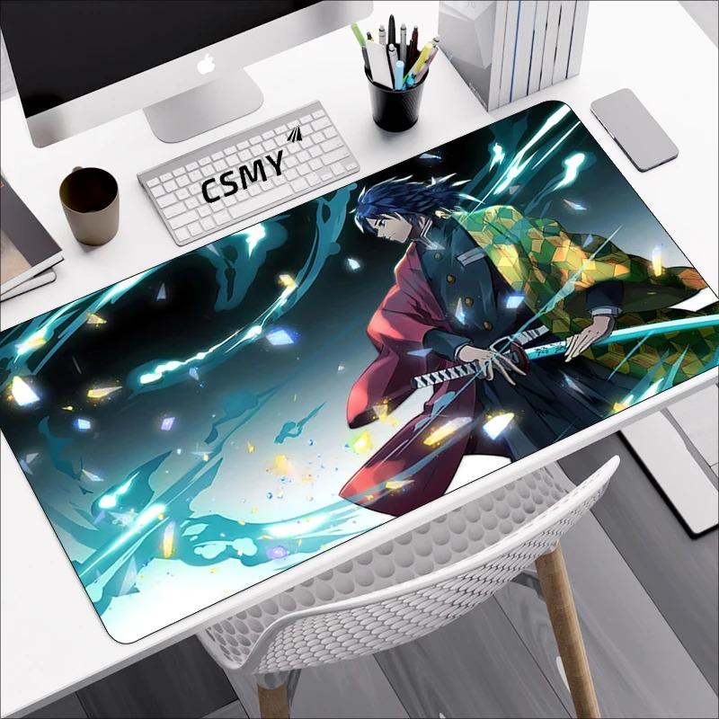 Demon Slayer Mouse Pad Gaming Laptops Keyboard Mat Deskmat Pc Desk Protector Mousepad Gamer Office Mats Anime Mause Mice Carpet