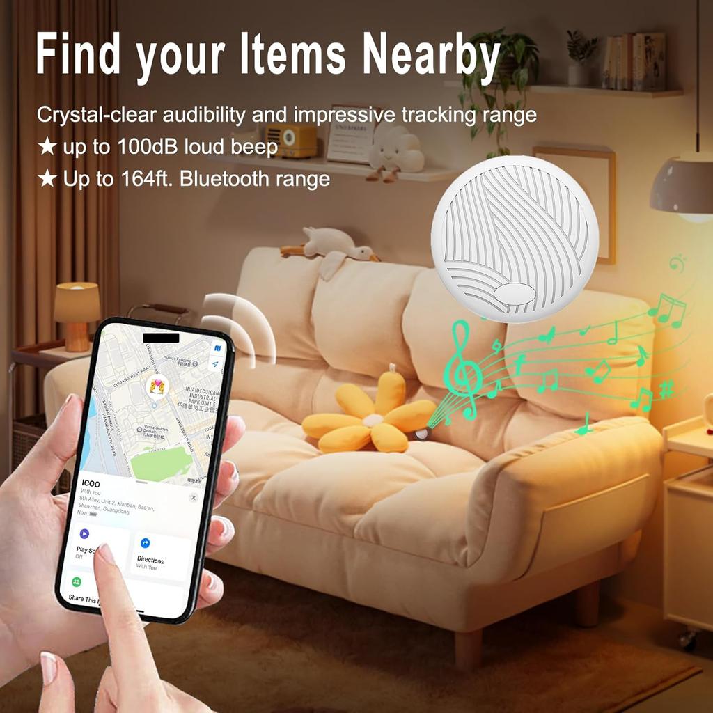 Key Finders & trackers Works with Apple Find My (iOS Only) is Perfect for locating Keys, Luggage, Backpacks, and Pets. These Item Finders Feature