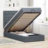 VidaXL Ottoman Bed Frame and Mattress Dark Grey 90x200 Cm Velvet, Bed Frame, Upholstered Bed Frame, Bed Frame 3314439