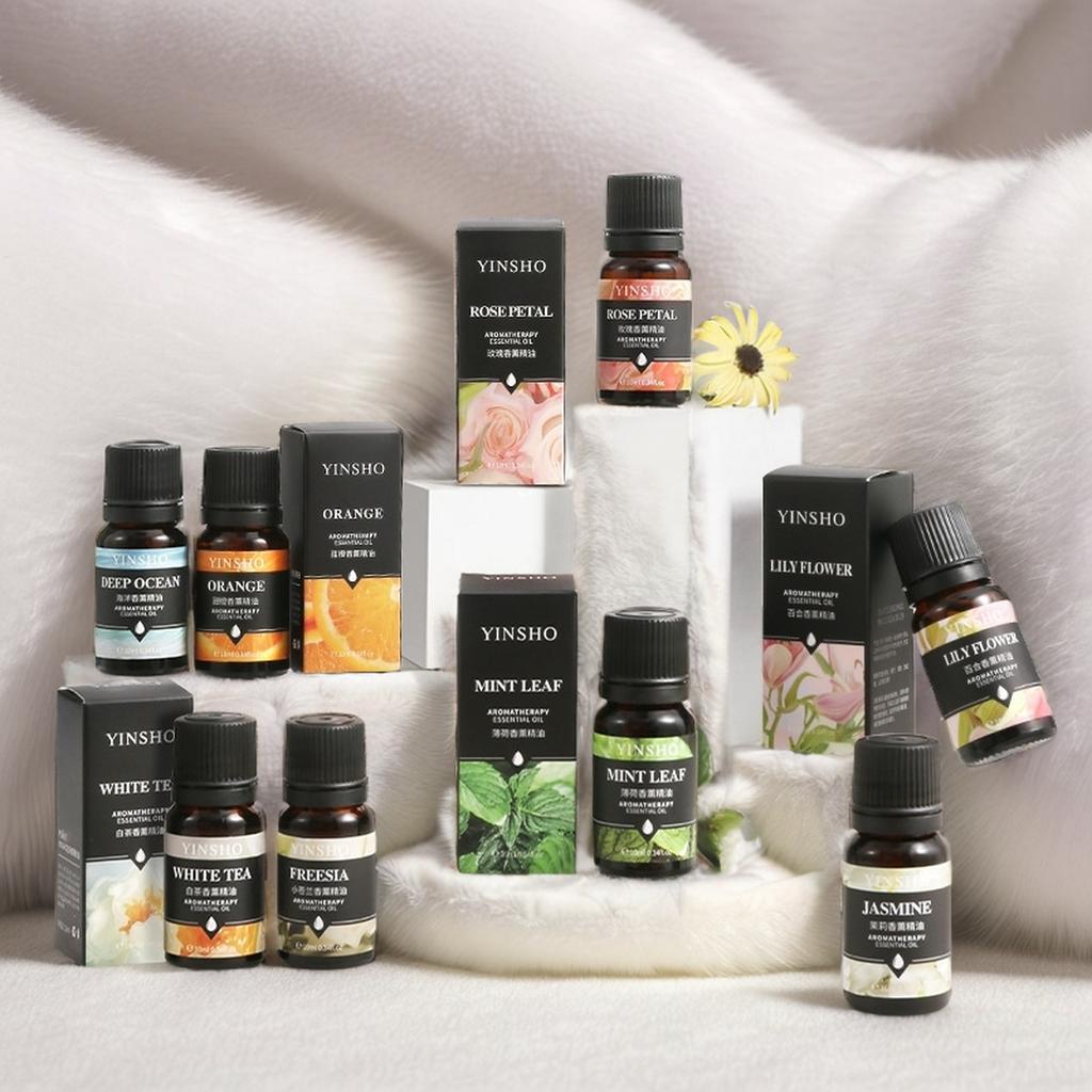 Aroma Difüzör Hava Nemlendirici Ev Suda Çözünür 10ml Hava Tazeleyici Kokular Koku Yağı Parfüm için 12 Lezzet Esansiyel Yağlar