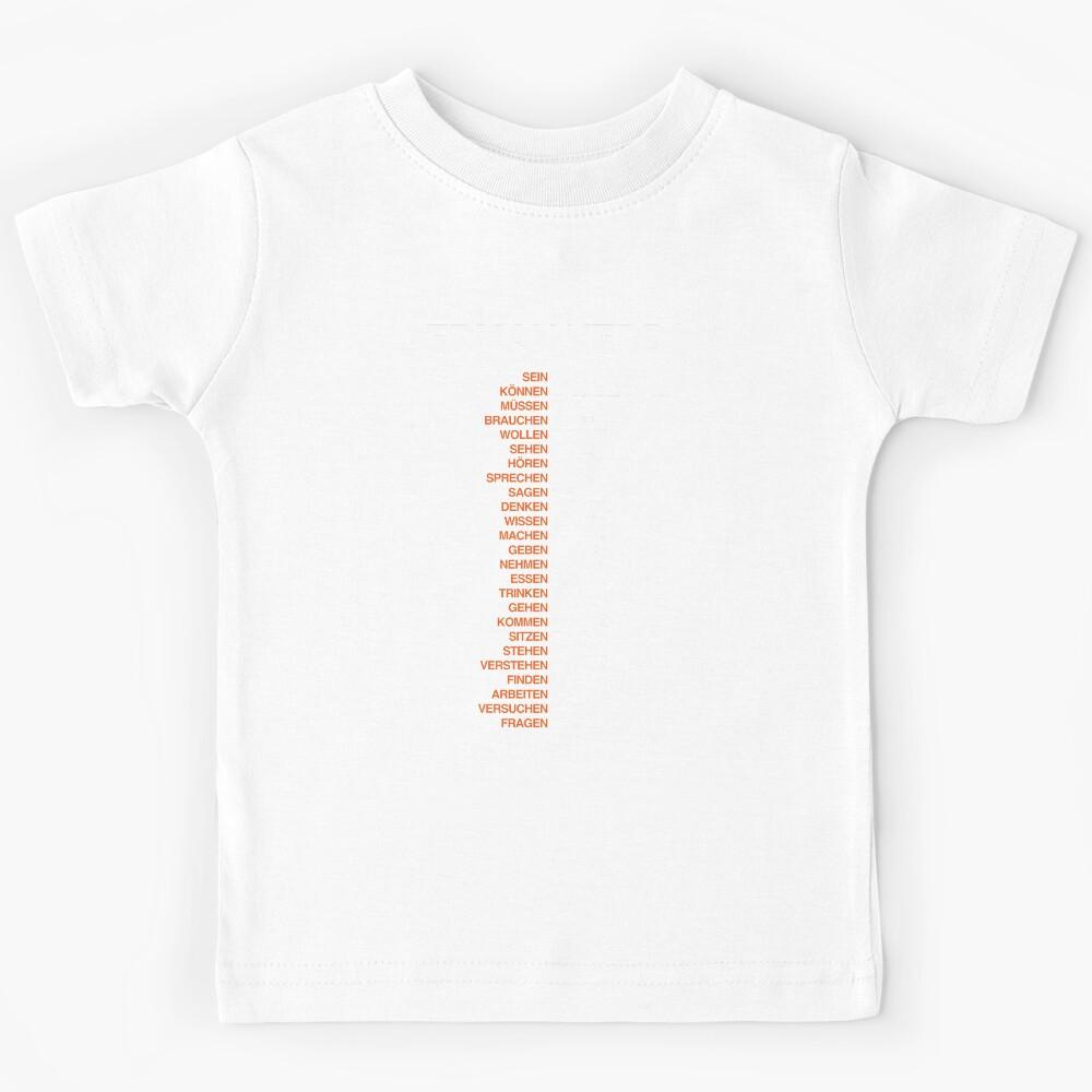 German Verbs 101 - German Language Cheatsheet Kids T-Shirt 120