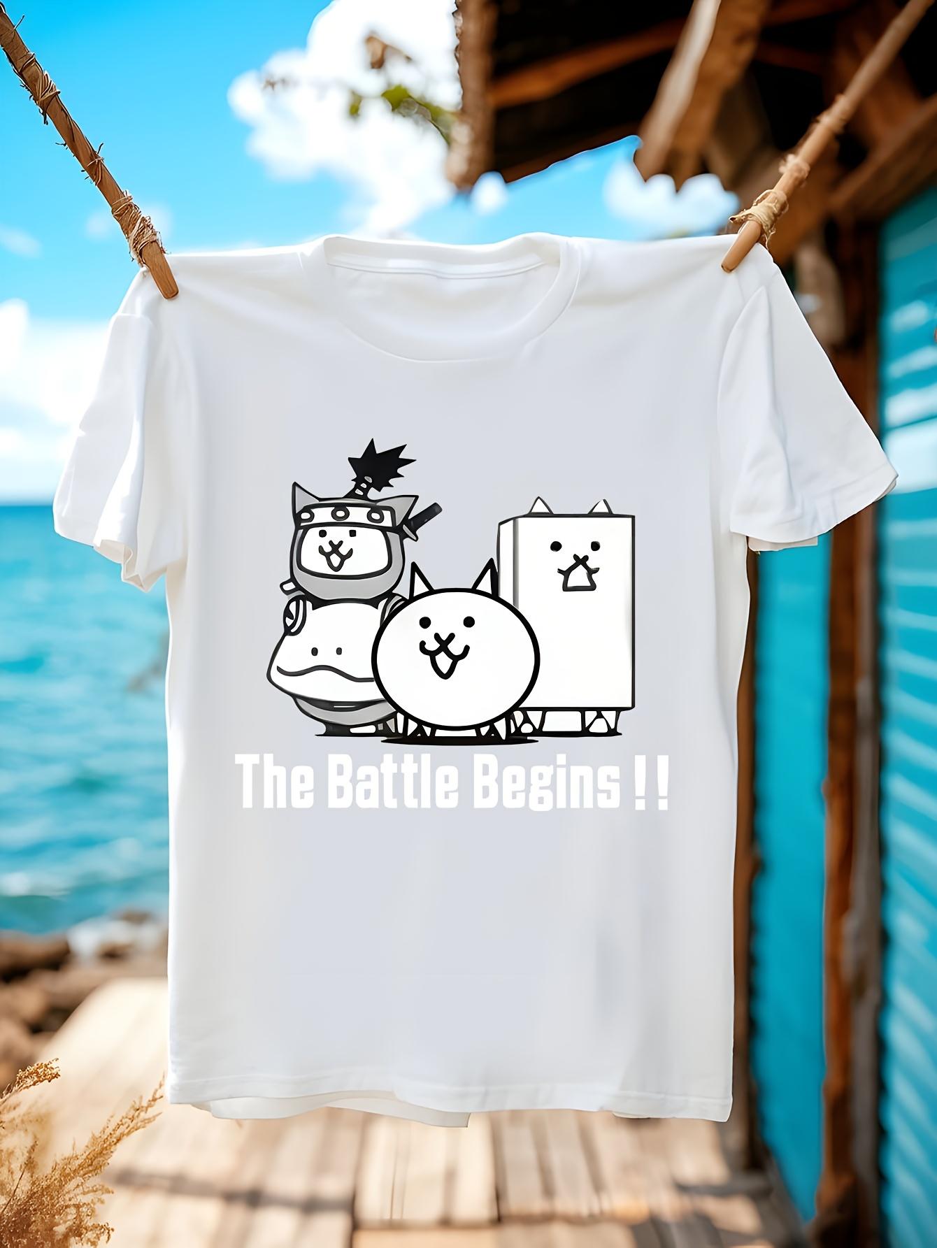 Battle Cats Graphic Tshirt The Battle Begins! Print XXXXL