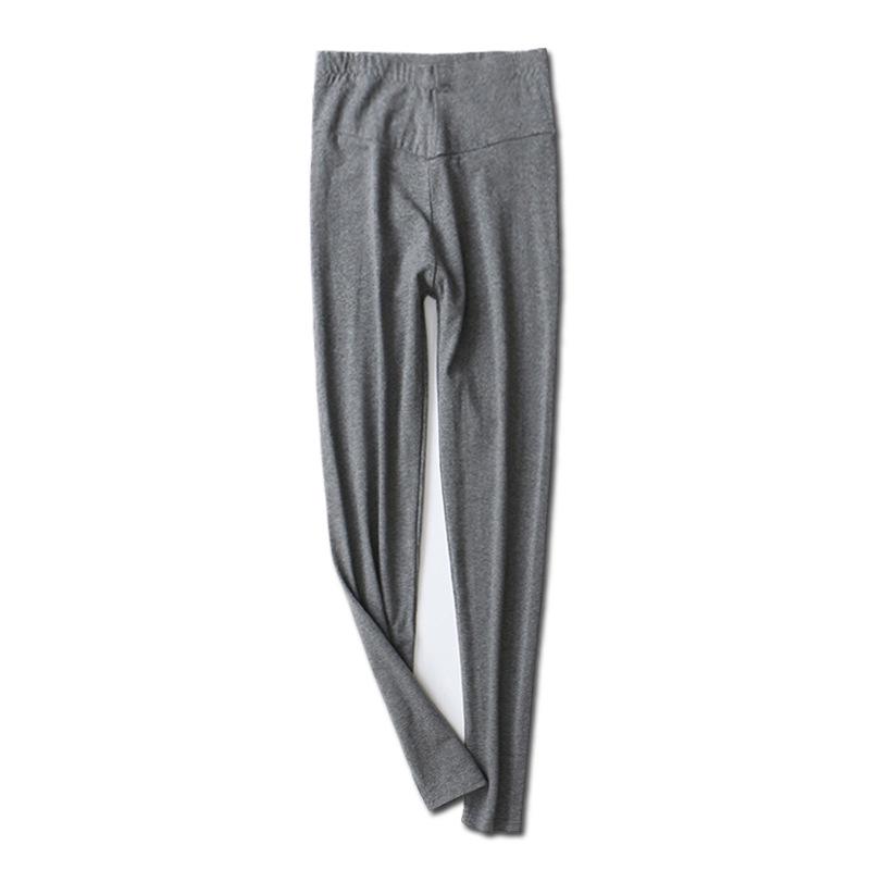 Women's High Waist Slim Fit Cotton Long Johns - Solid Color Thin Warm Pants