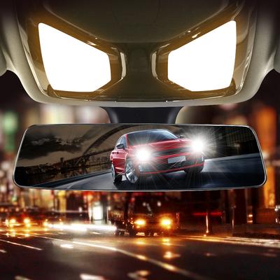Auto-Innenrückspiegel, 3000R Mikrokrümmungslinse, 2,5D-Vollbild-HD-Glas, blendfreier Weitwinkel-blauer rahmenloser Spiegel