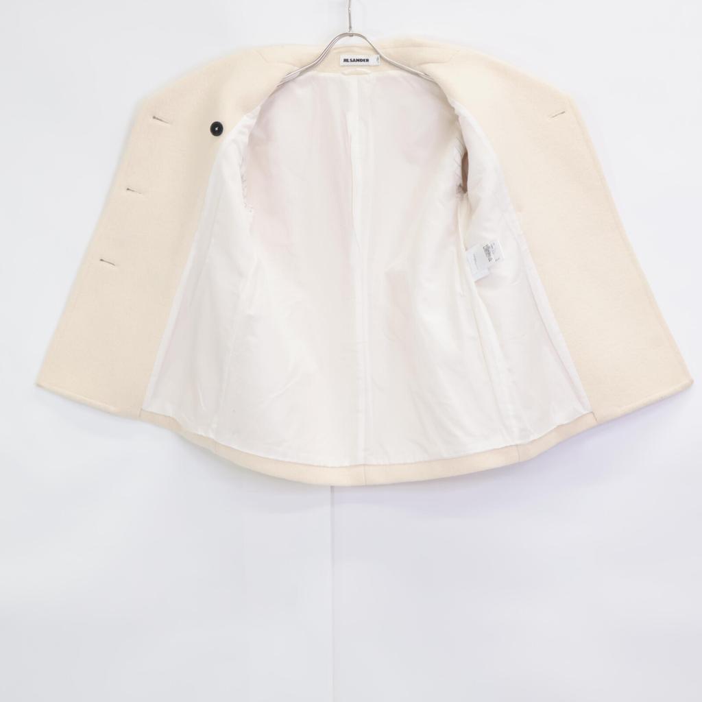 Jil Sander JSPN152110 Ivory Wool Coat/Jacket Coat 34 IvoryUsed