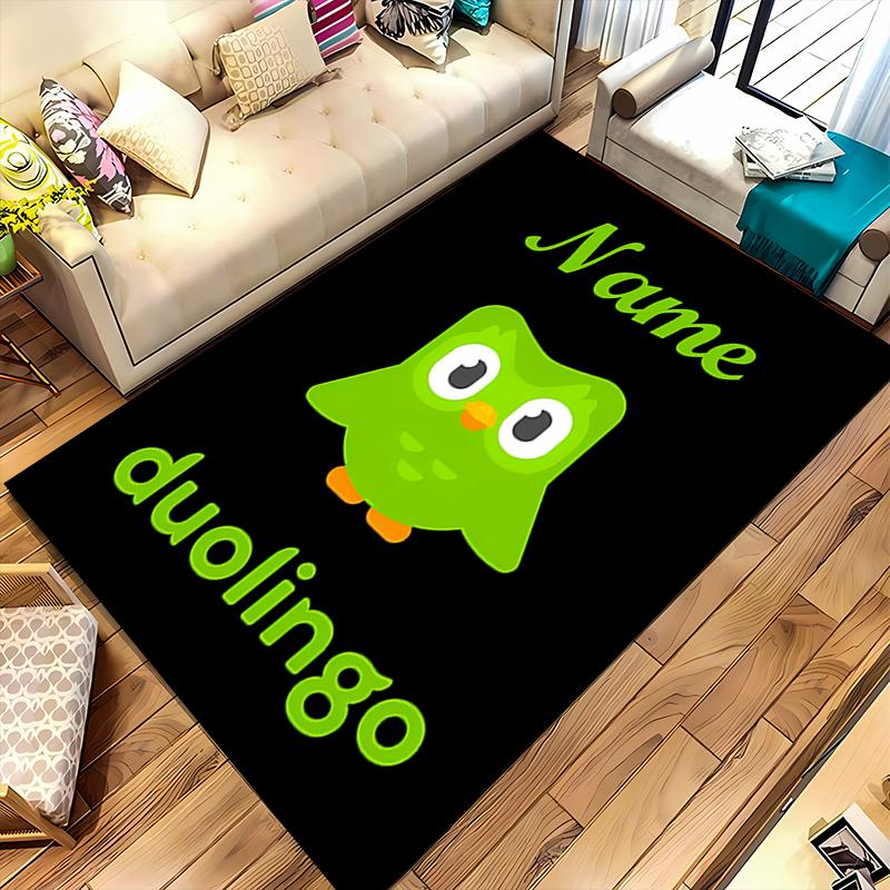 Custom personalization Duolingo Area Rug - Perfect For Kitchen, Bathroom,Laundry Room Decor Large Size Available,Gift All Seasons