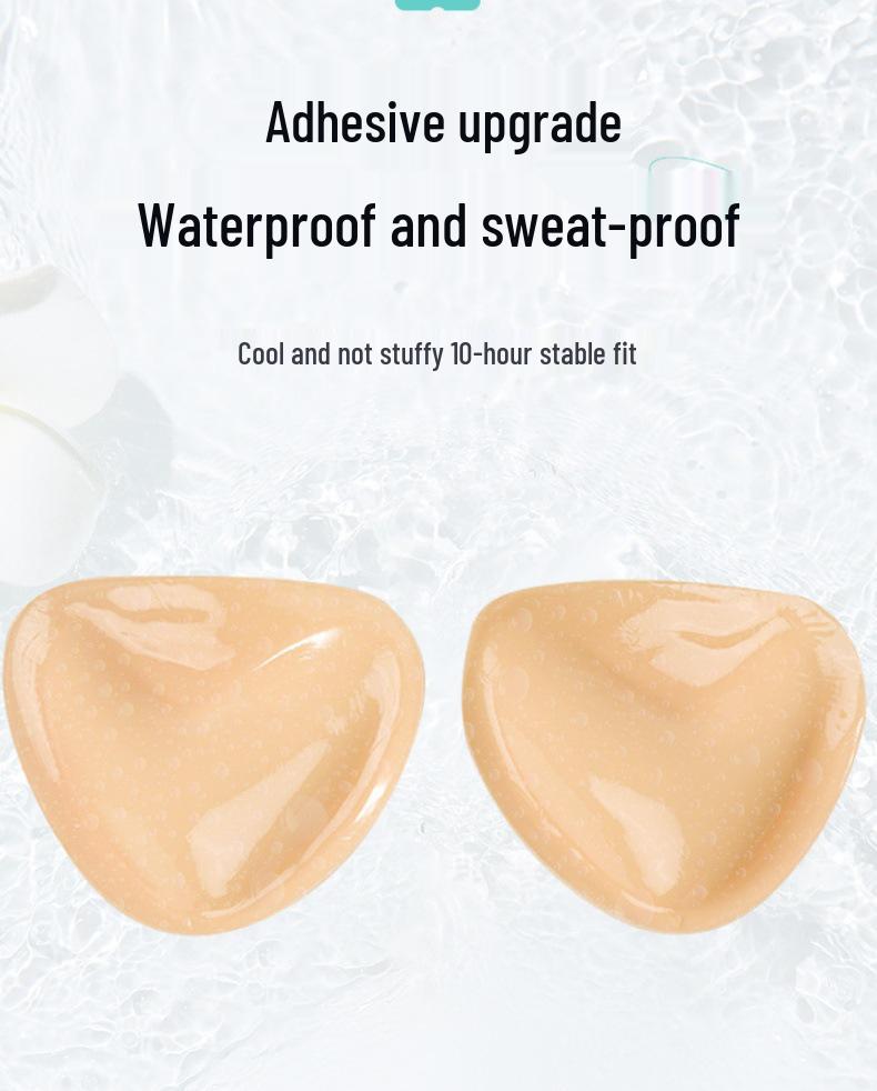Double-Sided Silicone Nipple Covers & Push-Up Bra Inserts for Deep V Swimsuits