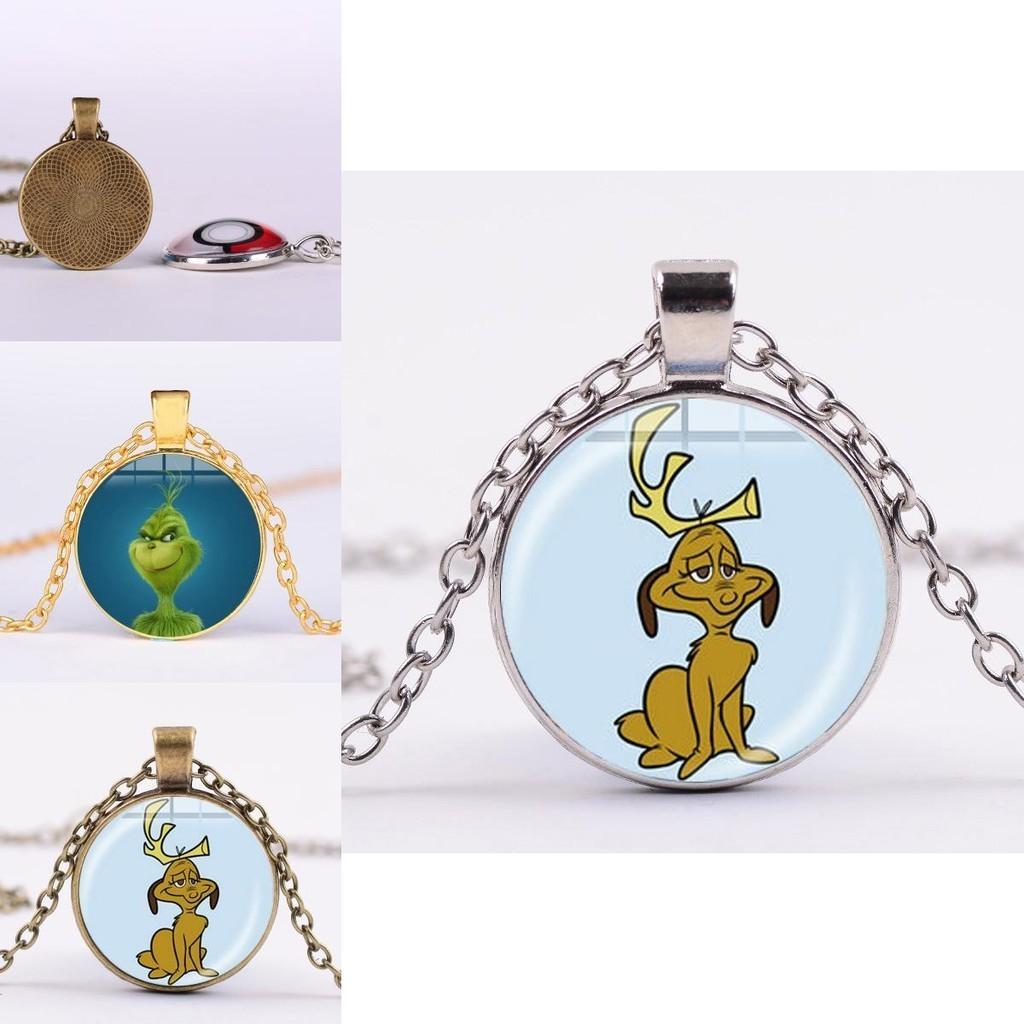 The Grinch And Max Whoville 1 Inch Pendant Necklace Holiday Christmas Gift For Fans And Collectors