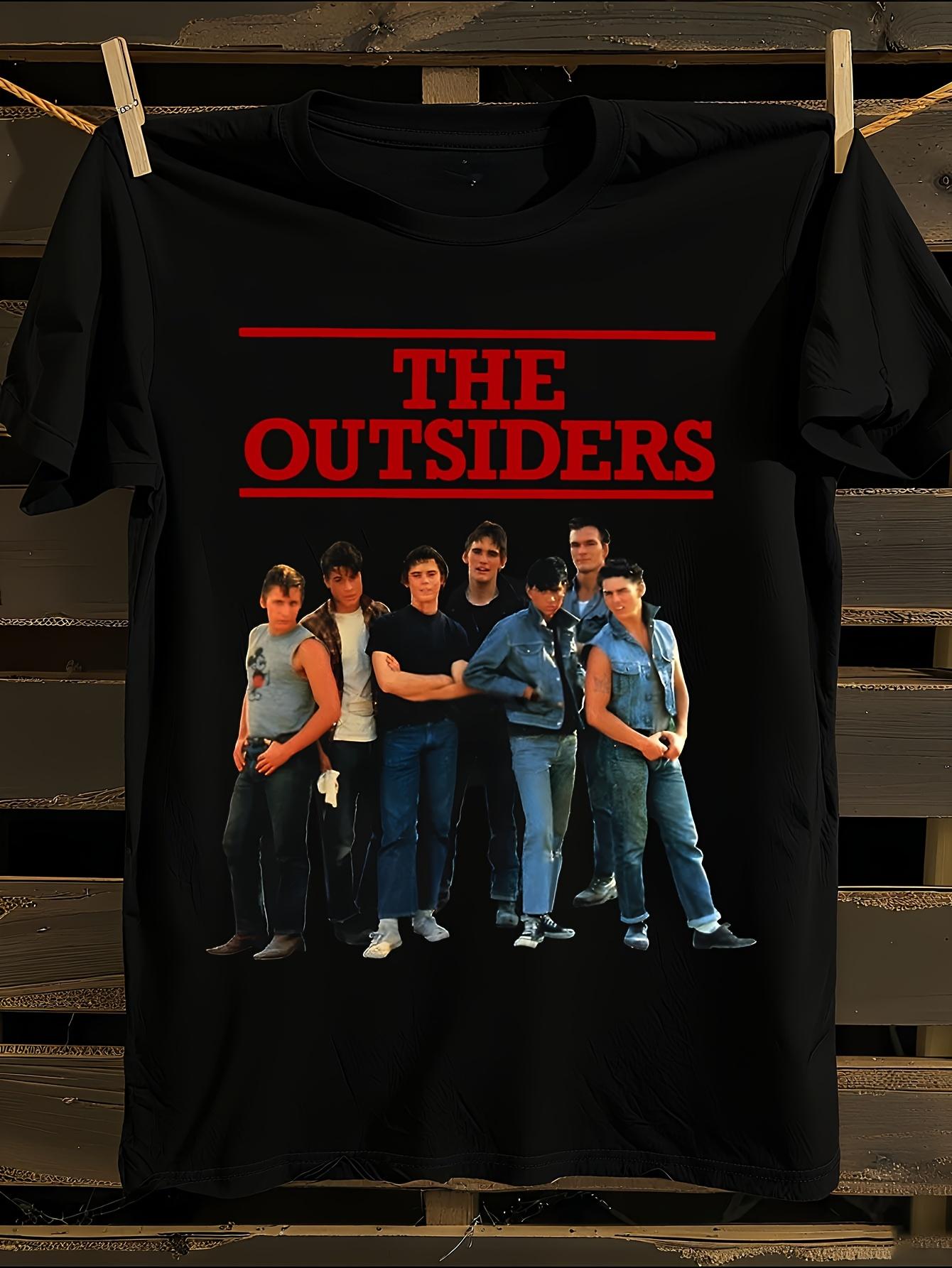 

The Outsiders Movie Graphic T-Shirt Mens Tshirt Womens Tshirts with Letters Print Short Sleeves T-Shirt Casual Street Tee Shirt Top S