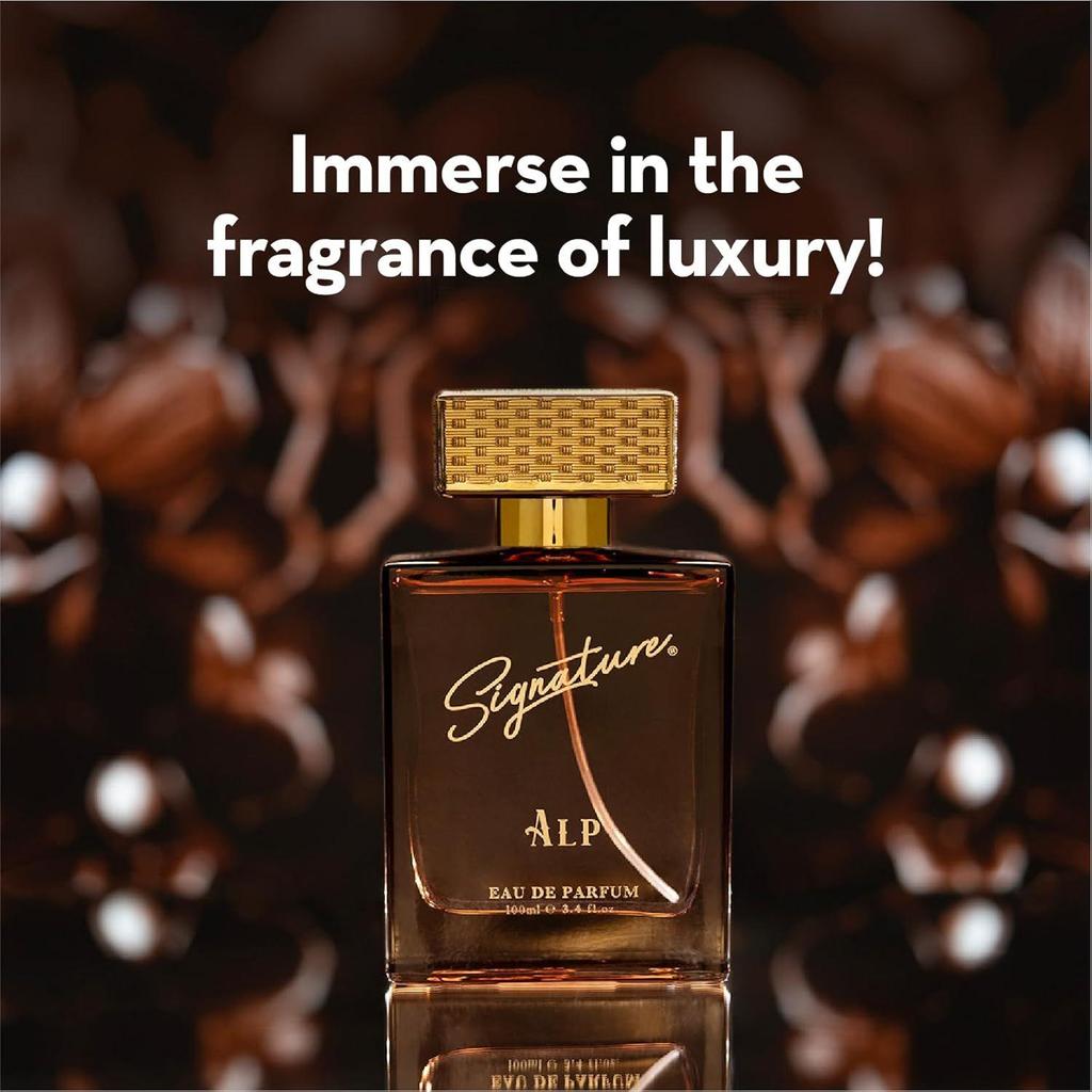 Signature Aura - ALP Eau De Parfum Men - 100ml | Long Lasting Perfume for Men | Luxury Everyday Wear Fragrance Gift for Him