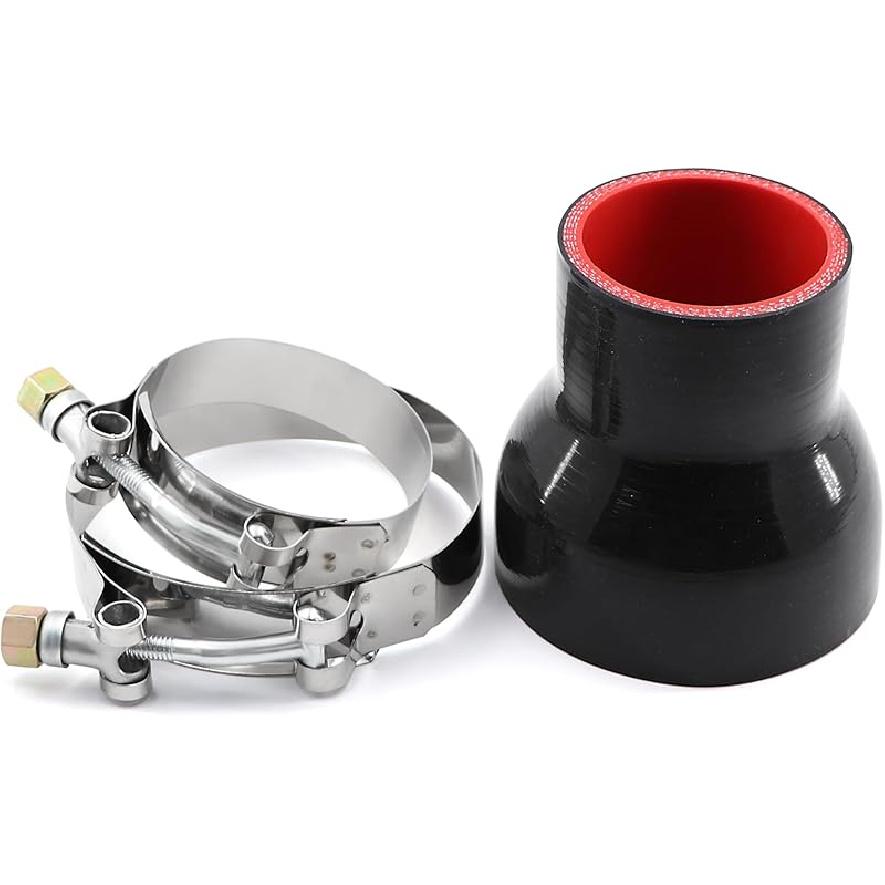Silicone Straight Reducer Hose Coupler 3 To 4 Inch For Turbocharger/Intercooler/Exhaust Air Intake Duct Pipe Adapter 4-Ply Length 3 Inch With 2PCS
