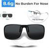 Polarized Clip On Sunglasses Anti-Glare Flip Up Photochromic Polarised Sunglasses for Driving Travel GZW