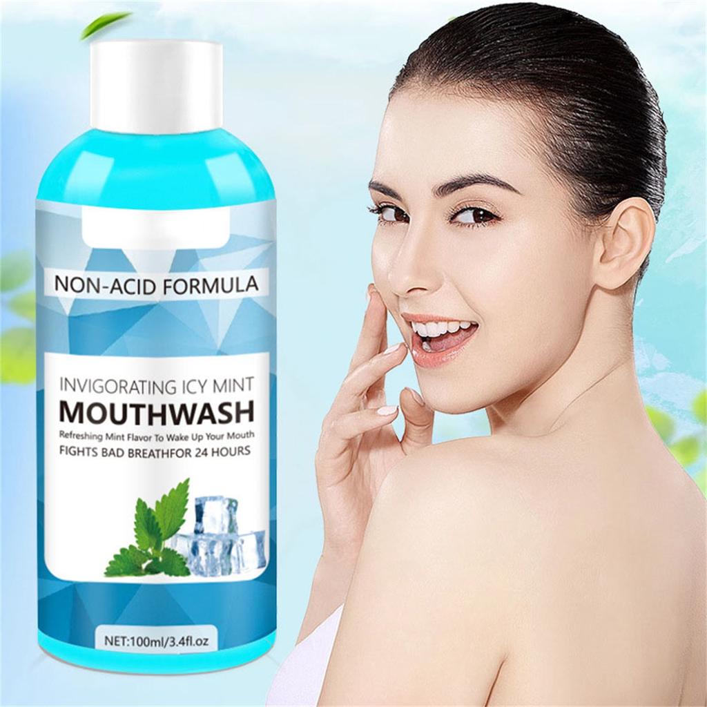Peppermint Mouthwash - Long-Lasting Fresh Breath And Odor Elimination 100ml