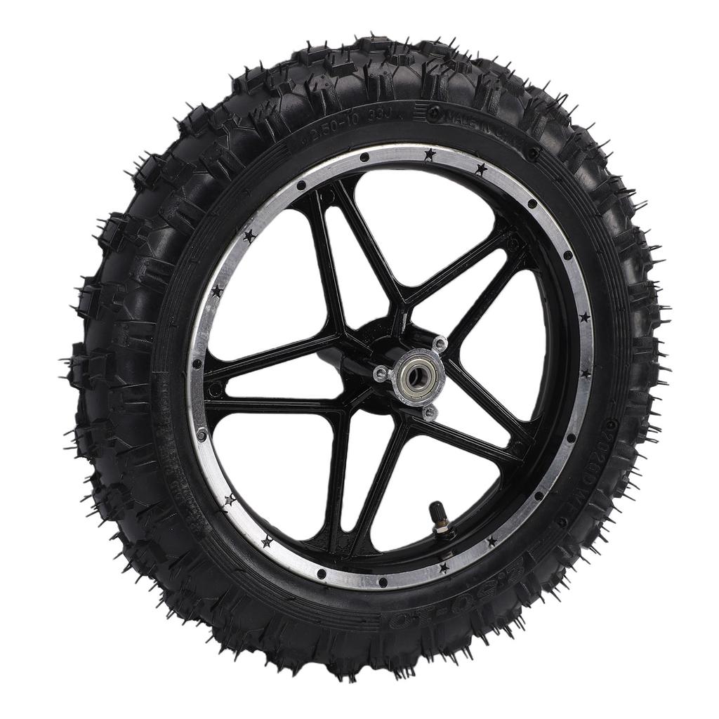 Wheel Rim Tire Assembly 10 Inch 12mm Shaft 2.50 10 Dirt Bike Wheel Tire Assembly for Mini Pocket Rear
