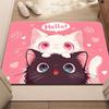 1pc Flannel Floor Mat, Outdoor Indoor Doorway Souvenir and Holiday Gift, 1pc Cute Anime Cat HD Print Doormat - Machine Washable