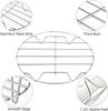 2 Pieces 7 Inch Air Fryers Basket Tray Nonstick Stainless Steel Dehydrator Rack for Crispy Cooking Baking Accessories