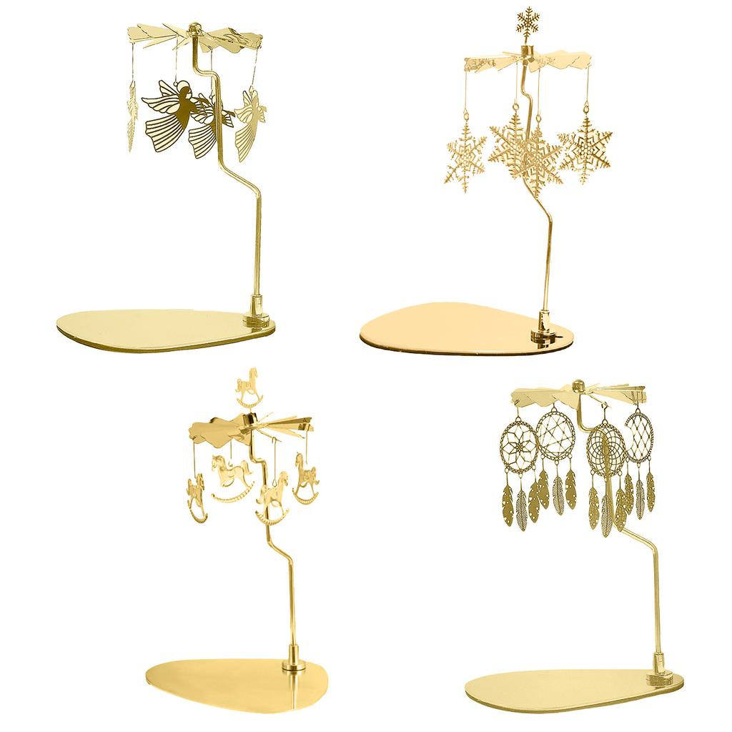 Stainless Steel Candle Holder Wide Application Automatic Rotation Durable