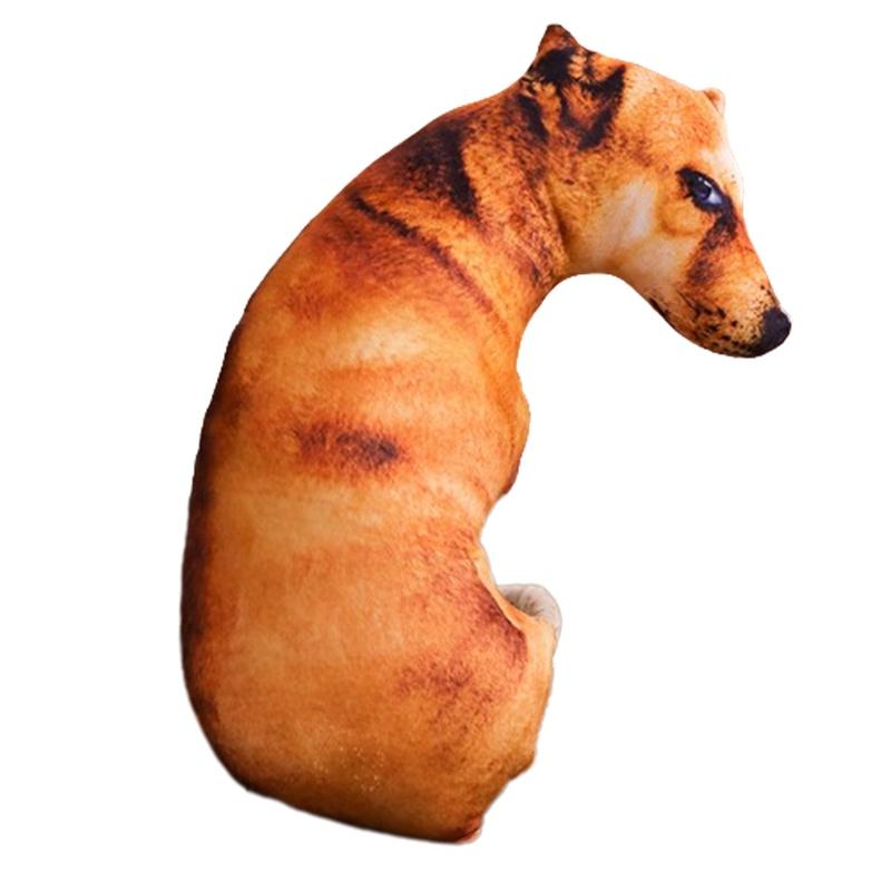 Kreatives 3D-Simulations-Hundekissen, Plüschtier Hund Stofftier für Kinder, Kurzer Plüschstoff, PP-Baumwollfüllung, Verschiedene Größen und Farben